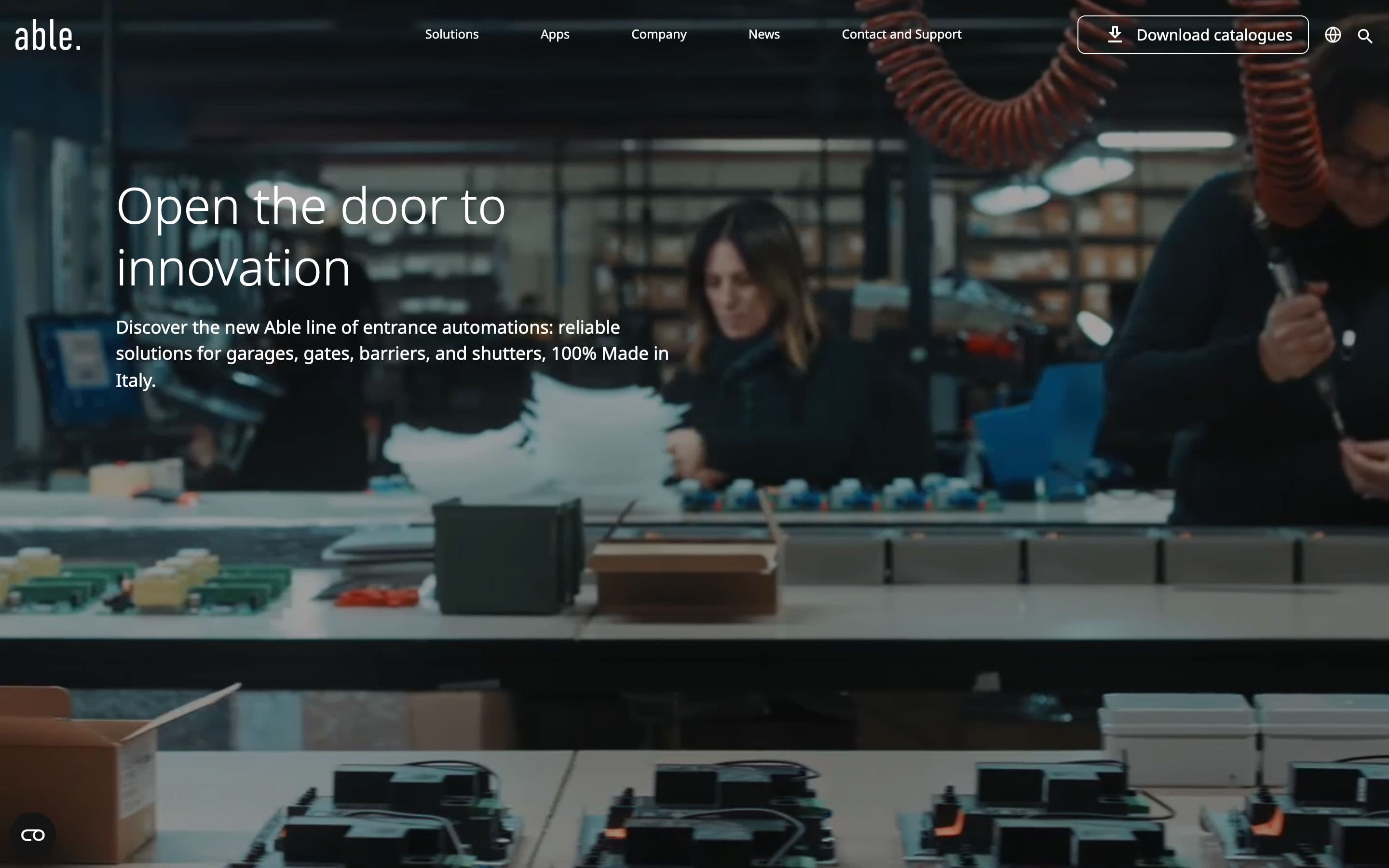 Able Automation — homepage